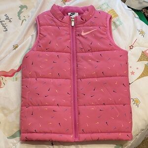 Nike Pink Multicolor Puffer Vest